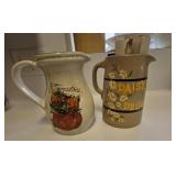 (2) Vintage Pitchers Pics Have Stamps