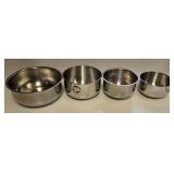 (4) Stainless Mixing Bowls