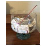 9" Tall Jar Filled with Buttons & more