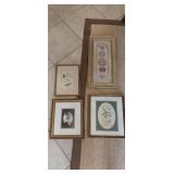 (4) Gold Framed Art