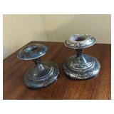 Sterling Candlestick Holders Reinforced w/Cement