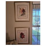 (2) 18x22 Rose Prints