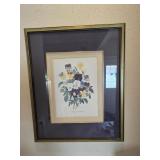 Framed Pansies Print
