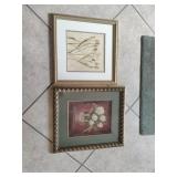(2) Floral Framed Art 13x13 & 14x15
