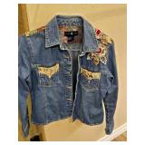 Fusha Jeans Embellished Jean Jacket Sz L