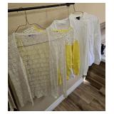 (3) Ladies Tops & Hand Crocheted Cover