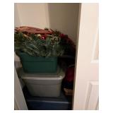 Entire Closet of Christmas Decor
