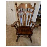 Very Large Solid Wood Rocking Chair