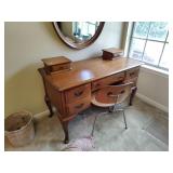 LIGHT WOODEN WRITING DESK & CHAIR