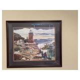 26"x22" Franeck framed painting depicting a