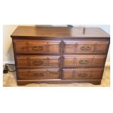 50"x17.5"x30.5" Wooden Dresser 6 Drawers