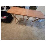 (2) Wooden TV Trays