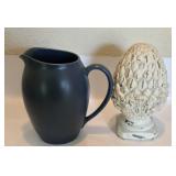Green Pitcher & Artichoke Finial