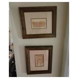 (2) 13"ï¿½11"  Framed Prints