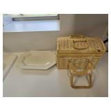Ceramic Platter from Japan + Interesting Basket