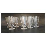 (8) Crystal Etched Glasses