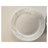 (4) Corelle Plates + (5) Corelle Saucers