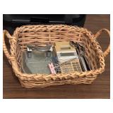 VTG Office Supplies,Wicker Basket & Desk