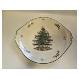 Spode Christmas Tree Square Handled Cake Plate