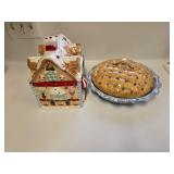Gingerbread Cookie Jar & Basket Weave Pie