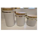 (3) Glass Cannisters