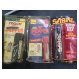 Mace pepper spray tear gas.