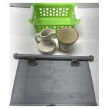 Basket with Sunshade Roller Blind, Basil Pot, &