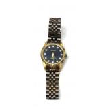 Benrus Diamond Gold Tone Quartz Analog Ladies