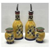 VTG Lilian Vernon ceramic dispenser bottles salt,
