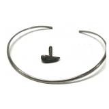 Silver Tone Chocker & Ring size 2