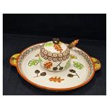 11" Temp-tations Round Harvest Pattern Platter &