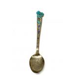 VTG Souvenir Spoon Thailand Bangkok Enamel Spoon