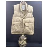 Camp 7 Mens S Tan Field Puffer Vest Down Filled