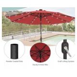 Market Solar Panel Umbrella 8Ft BASE NOT INCLUDED