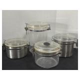 Vintage Aluminum/Plastic Jar With Bail Lid