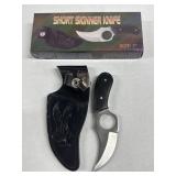 Short Skinner Knife 5"Leather Sheath