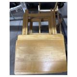 Folding Tray Set 3 Trays Tv Dinner Table