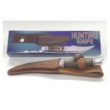 8" HUNTING KNIFE STAINLESS STEEL BLADE WHITE