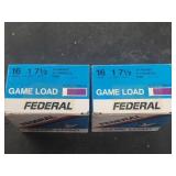 (50rds) in 2 Boxes of Federal Game Load 16 Gauge