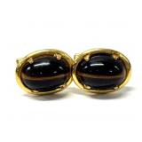 Gold Tone Tiger Eye Cufflinks