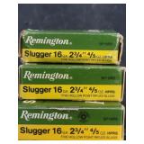 (15rds) 3 Boxes of Remington Slugger 16 Gauge