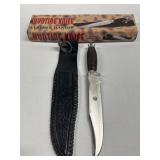 Hunting Knife with Leather Handle leather Sheath