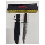 Tomahawk Brand Hunting Knife with Leather Sheath