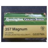 (15rd) Partial Box of Remington Golden Saber .357