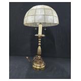 22" Tiffany Style Double Bulb Brass Lamp