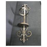 24" Fleur-de-lis Wall Candle Holder/Shelf
