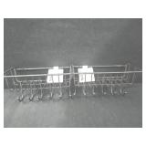 (2) New Wire Baskets w/6 Hooks