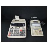 (2) Electronic Adding Machines