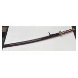 440 Steel Japanese Samurai Sword Marron & Gold