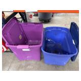 (2) Plastic Storage Bins